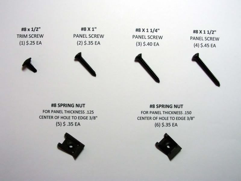 9296 F150 9297 F250/350 Interior Screws and UClips Ford Truck