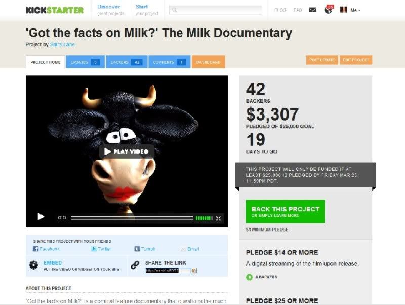 Got the facts on milk - kickstarter