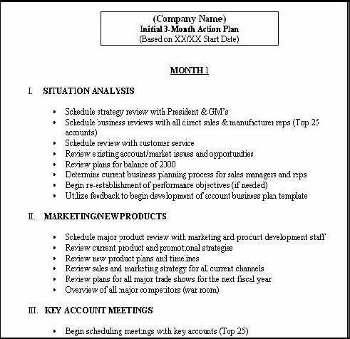 90 day plan excerpt