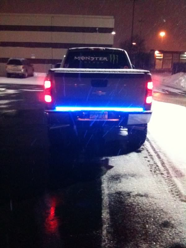 My New Illegal Blue Light Bar.. I Love It! 19992013 Silverado