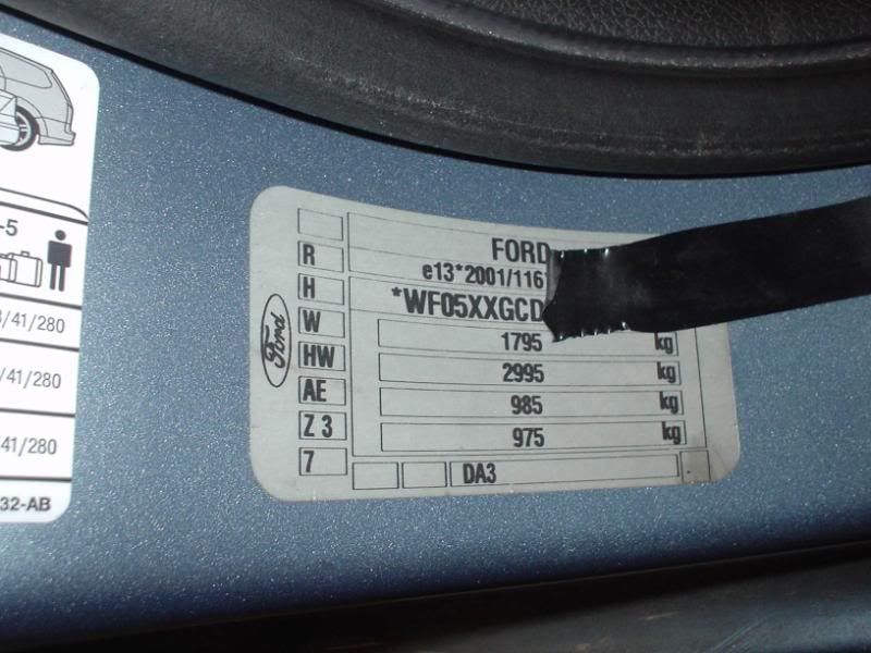 2005 Ford focus color codes #2