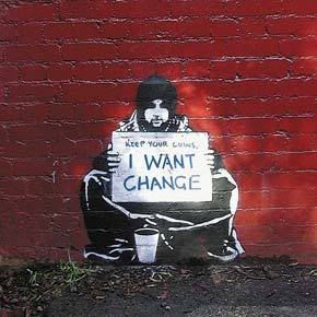banksy i want change