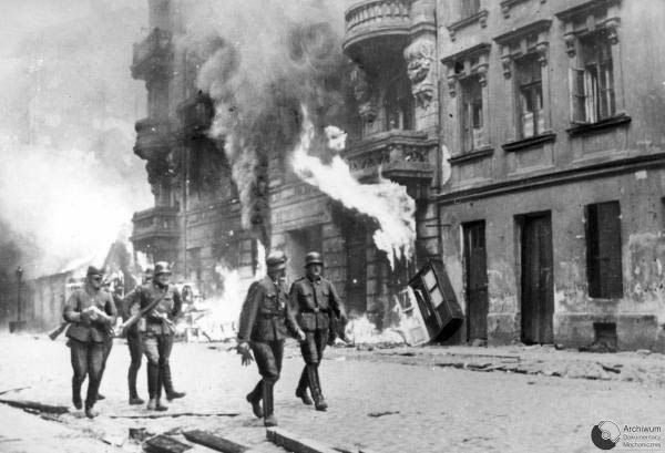 SS Troops in Warsaw Ghetto Pictures, Images and Photos