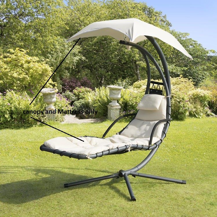 Helicopter Swing Chair Canopy and Cushion/ Mattress Set - Green, Orange