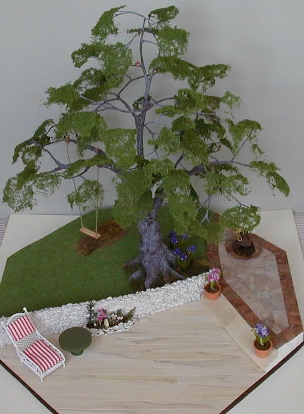CDHM Gallery of Ceynix Miniature Trees 'n' Trains creating 1:12 trees like this full landscaping, landscaping, bushes including for the railroad collector in HO scale