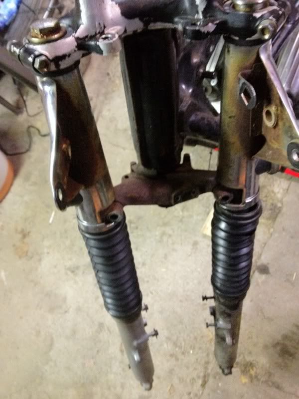 Problem removing front forks... Stuck!