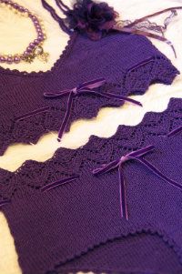  "Pretty Little Knickers" Lace Lingerie Set Knitting Pattern