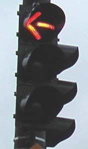 Red turn arrow