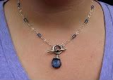  Sapphire blue toggle necklace