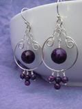 Sugilite and Sterling Silver Chandeliers