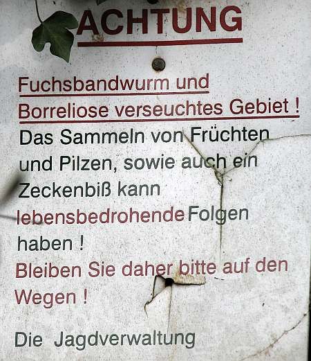 Danger Sign south of Niederbachem