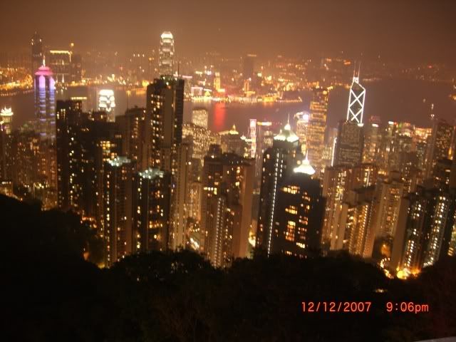 view of hongkong from The Peak Tower