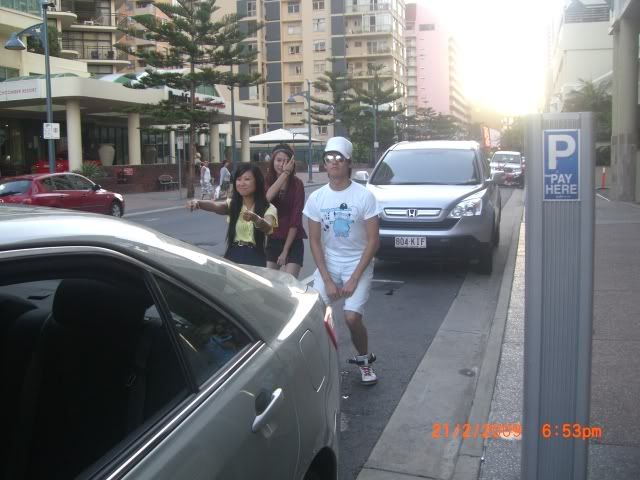 pretending to be a car, yet a car did pull up wanting to park there lol