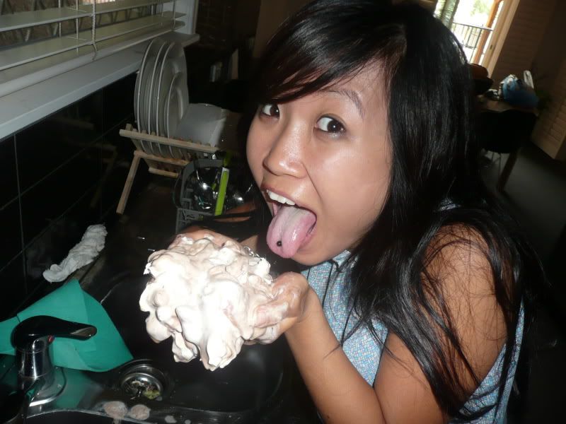 we had so much left over food! and icecream was one of them