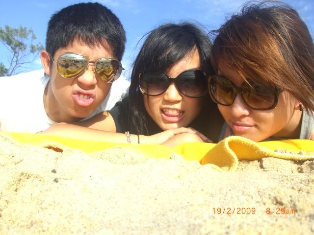 lazying at saphire beach after our nap