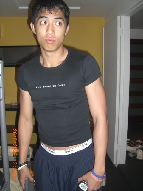 What a loser, wearing my shirt