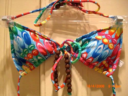 Floral bikini with beads
