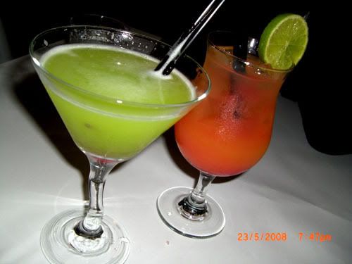 Japanese Slipper and Tequila Sunrise