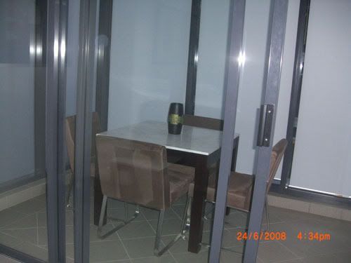 The outside dining area