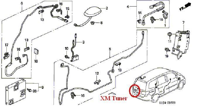 How to install xm antenna 2002 honda odyssey #5
