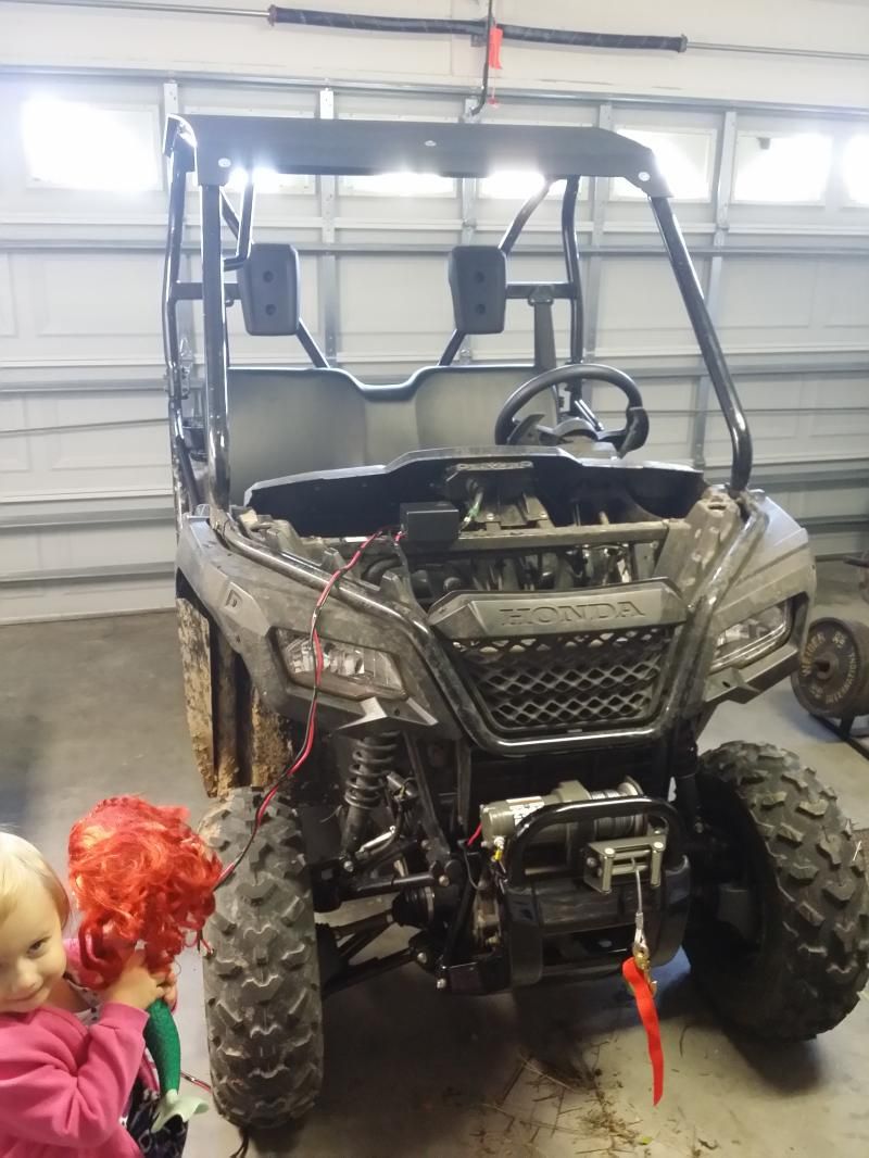 winch and roof installed Honda Pioneer Forum