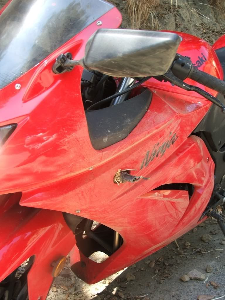 Finally fixed 'er up after low siding. Kawasaki Motorcycle Forums