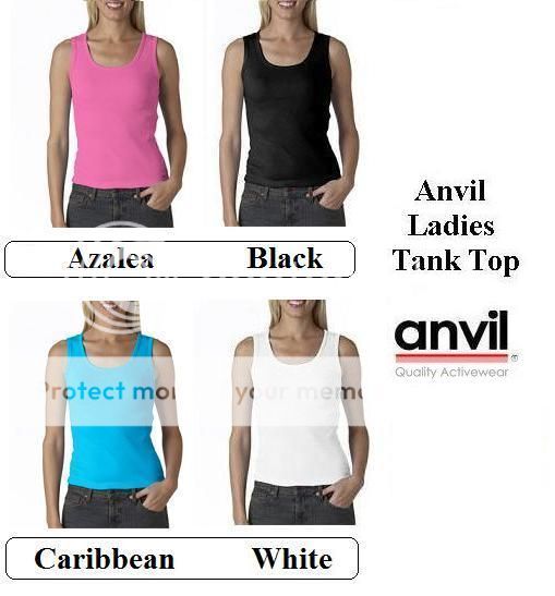 TANK TOP WOMEN ANVIL SMALL to XL   Price Apparel Ladies  