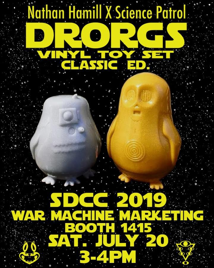 Android, Artist, Designer Toy (Art Toy), Limited Edition, Nathan Hamill, Science Patrol, Sofubi, SpankyStokes, Star Wars, SDCC, SDCC 2019, Nathan Hamill x Science Patrol - DRORGS: Classic edition sofubi set announced for SDCC 2019