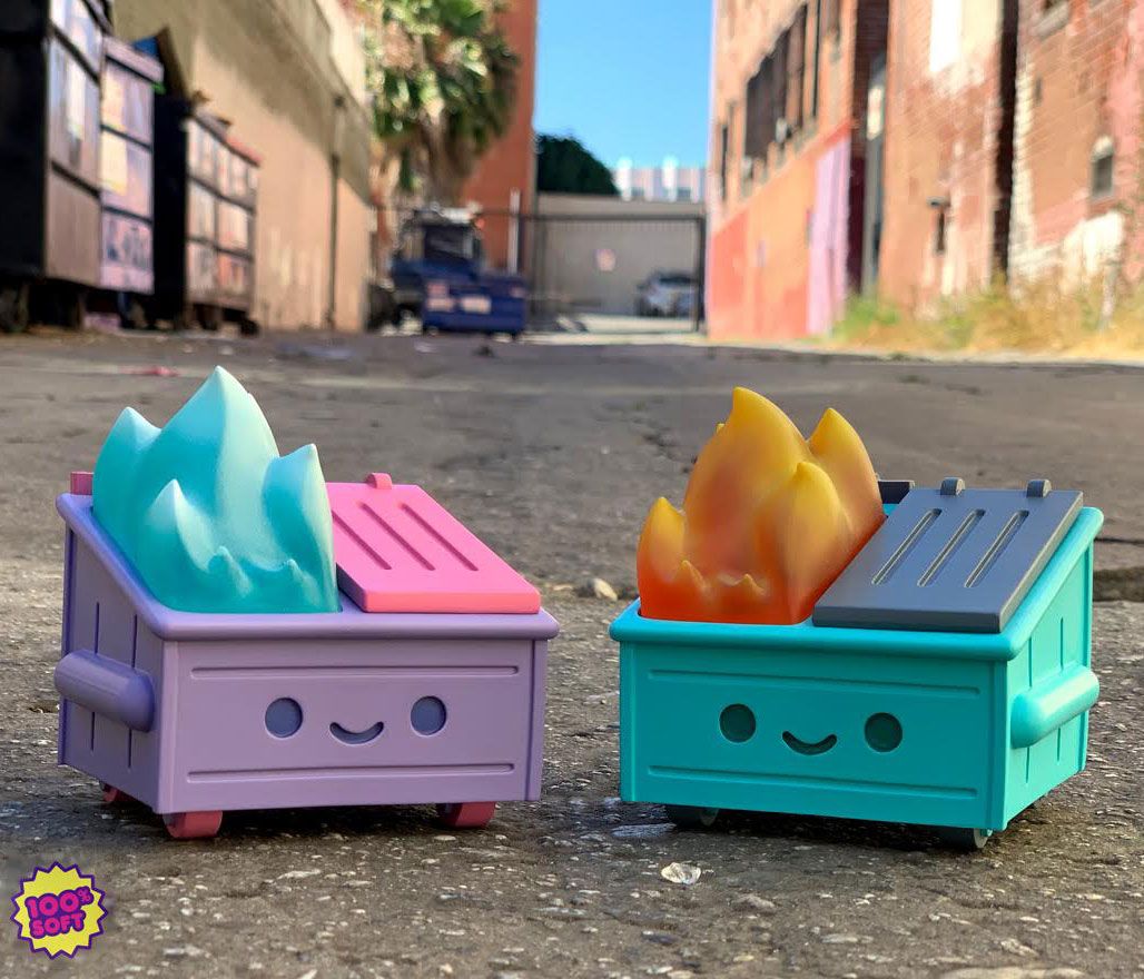 Resin, Cute, SDCC, SDCC 2019, SpankyStokes, Kawaii, Limited Edition, 100% Soft, Light up your life with a little Dumpster Fire... new resin collectible from 100% Soft for SDCC 2019