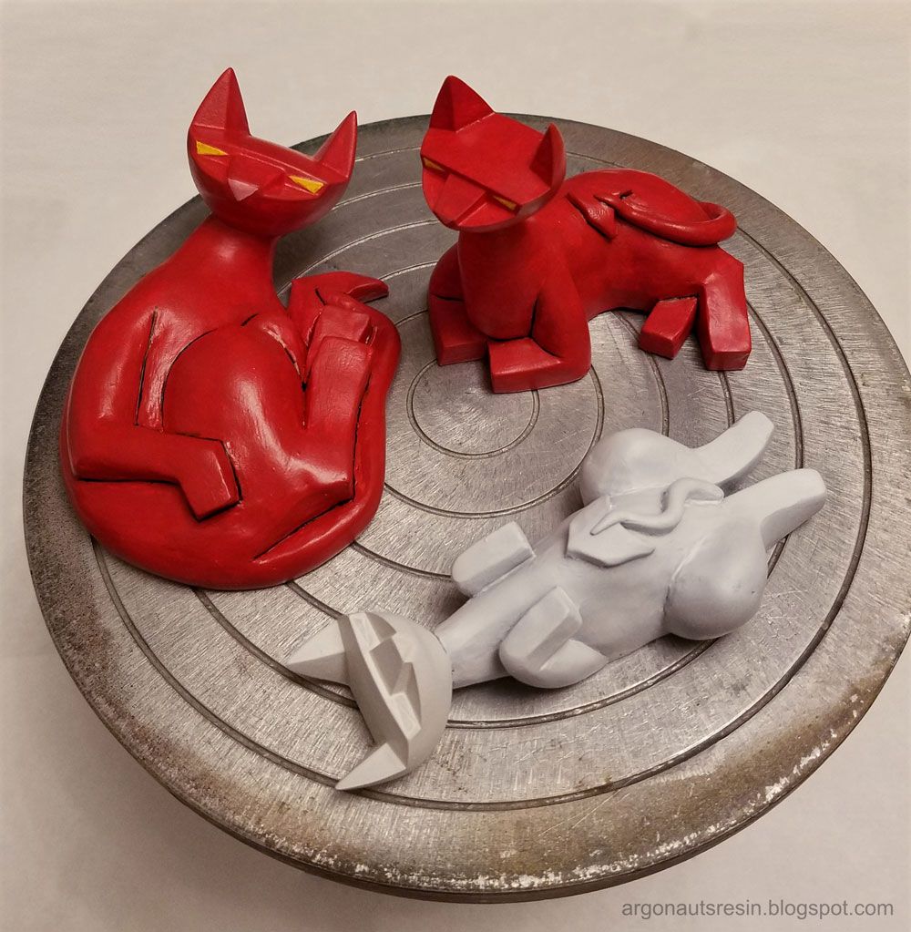 Argonaut Resins (Eric Nocella Diaz), SpankyStokes, cat, Designer Toy (Art Toy), Resin, Sculpture, Devil, Tuttz, Limited Edition, Argonaut Resins one-off 'Devil Cats' released