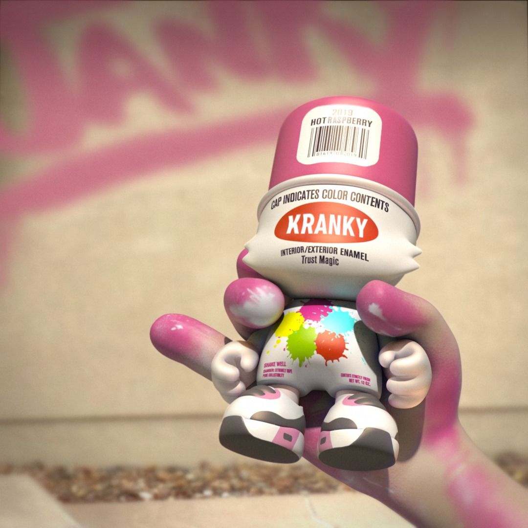 Janky, Superplastic, Sket One, Graffiti, Rattle Can, SpankyStokes, Vinyl Toys, "Hot Raspberry" edition Kranky the Superjanky from Sket One and Superplastic... release announced