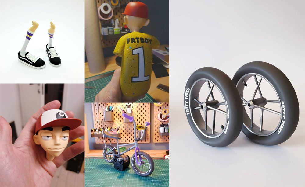 SpankyStokes, Resin, Designer Toy (Art Toy), Handmade, Bike, Bjorn Humbe's FATBOY resin art toy... is awesome