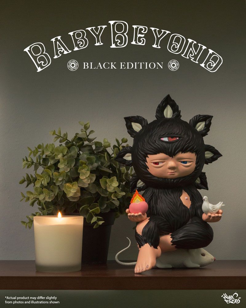 Alex Face, Mighty Jaxx, Resin, Designer Toy (Art Toy), Limited Edition, SpankyStokes, Polystone, Mighty Jaxx presents: Baby Beyond (Black Edition) by Alex Face
