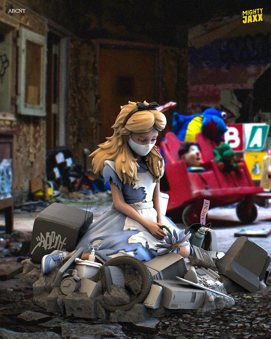 ABCNT, Mighty Jaxx, Polystone, Disney, SpankyStokes, Designer Toy (Art Toy), Mighty Jaxx presents: Alice In Wasteland by ABCNT
