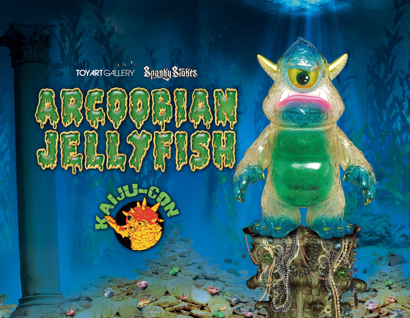 Stroll, Toy Art Gallery (TAG), SpankyStokes, Kaiju, Convention, Sofubi, "Arcoobian Jellyfish" sofubi Stroll from Toy Art Gallery for Kaiju-Con