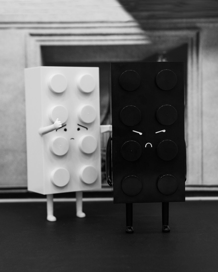 Mighty Jaxx, PVC, SpankyStokes, Limited Edition, Monotone, Lego, Collectible, Designer Toy (Art Toy), Mighty Jaxx presents: I Will Never Le(t)Go (Mono Edition) by ilovedoodle