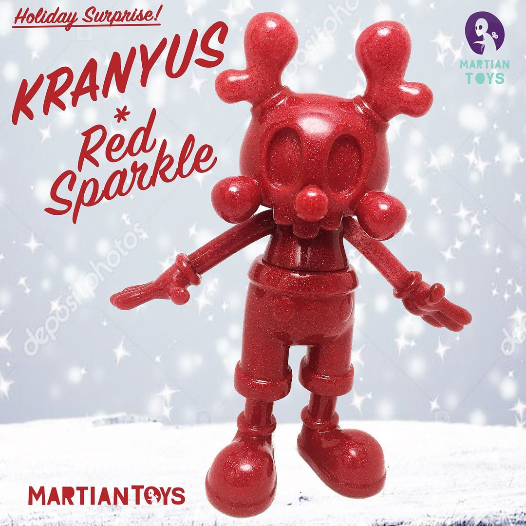 Teodoru Badiu, SpankyStokes, Holiday, Martian Toys, Christmas, Limited Edition, Vinyl Toys, Martian Toys x Teodoru - RED SPARKLE KRANYUS surprise release