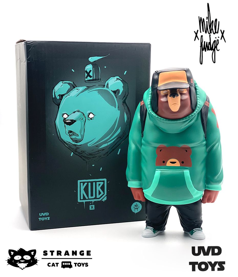 Mike Fudge, SpankyStokes, UVD Toys, Vinyl Toys, Limited Edition, Exclusive, Strangecat Toys presents: Kub "Teal" edition by Mike Fudge