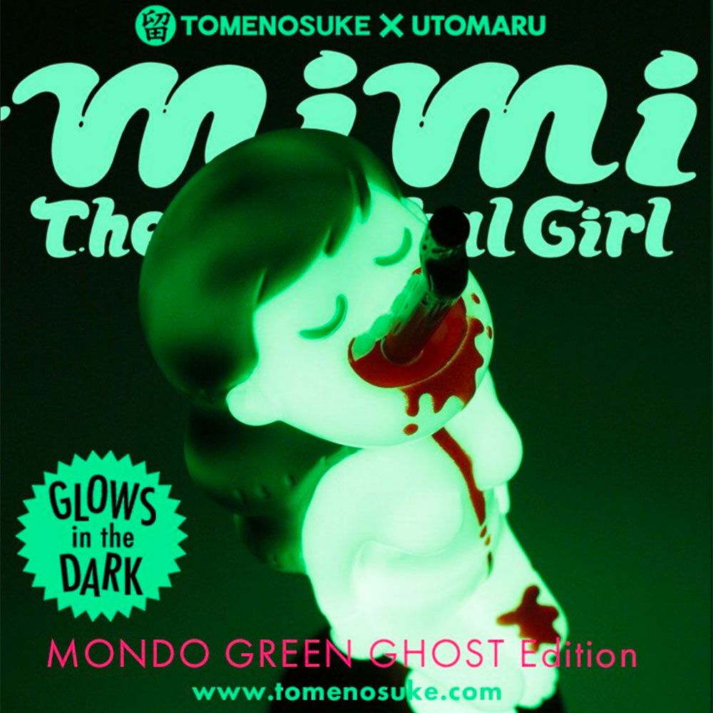 Designer Toy (Art Toy), Movie, Soft Vinyl, Sofubi, SpankyStokes, Teaser, Tomenosuke, Vinyl,GID MIMI The Cannibal Girl Mondo Green Ghost Edition Utomaru x Tomenosuke International Release