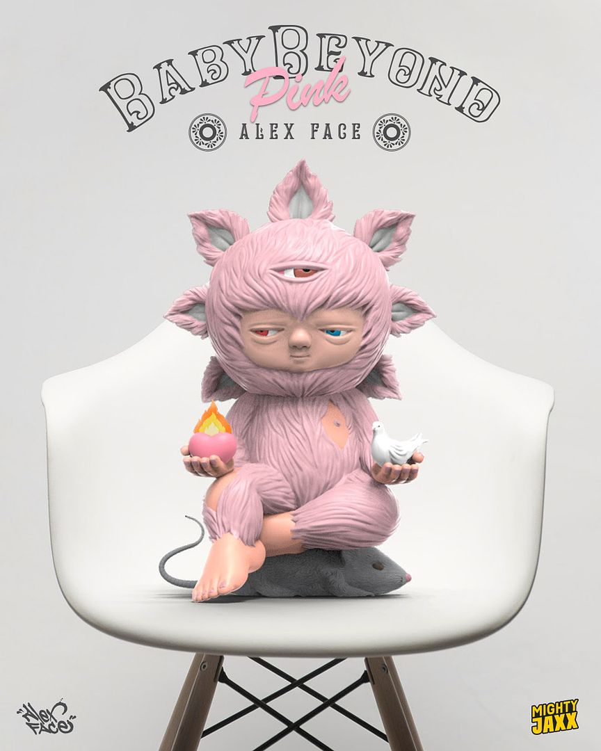Mighty Jaxx, Polystone, Designer Toy (Art Toy), SpankyStokes, Limited Edition, Mighty Jaxx presents: BABY BEYOND (PINK edition) by Alex Face