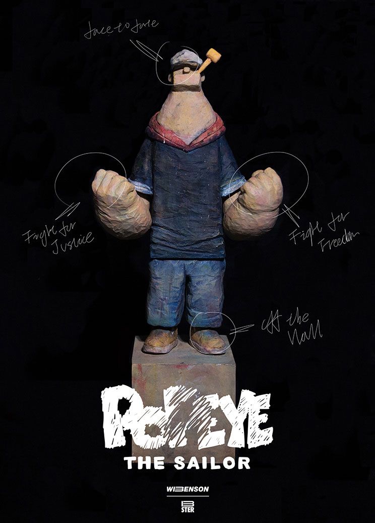 Benson Wong, Popeye, Resin, Wood, SpankyStokes, Designer Toy (Art Toy), Benson Wong takes on POPEYE... and the results are awesome 
