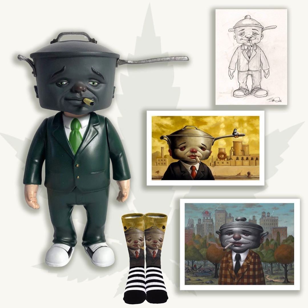 3dRetro, SpankyStokes, Bob Dob, Artist Proof, Print, Sketch, Vinyl Toys, Bob Dob "Pot Head" deluxe limited edition figure set 