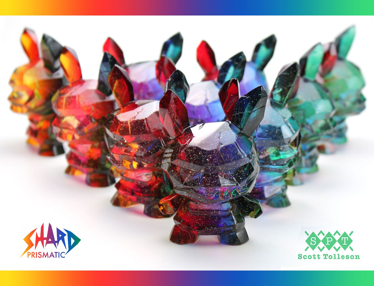 Scott Tolleson, SpankyStokes, Dunny, Resin, Designer Toy (Art Toy), Ohhhhhhh... Prismatic Shard Dunny's from Scott Tolleson release announced