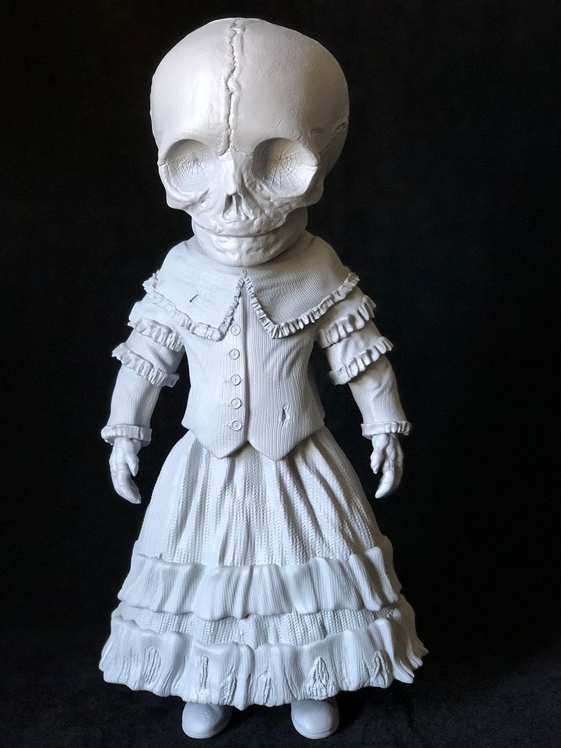 Miscreation Toys, SpankyStokes, Lulubell, Sofubi, Limited Edition, Artist, Skellene Mourning Doll debut release from Miscreation Toys