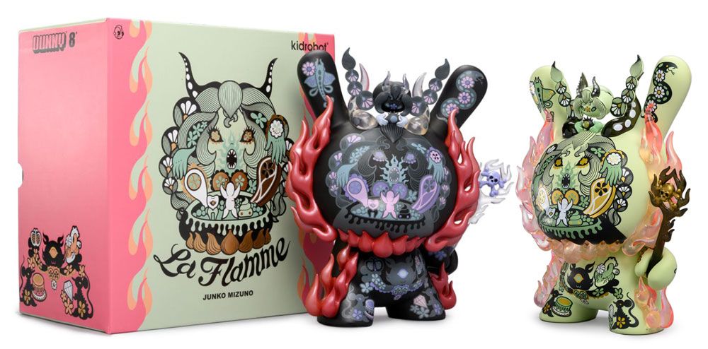 Junko Mizuno, KidRobot, SpankyStokes, Limited Edition, Vinyl Toys, Dunny, Colorways, Kidrobot presents: La Flamme 8-inch Dunny Art Figures by Junko Mizuno