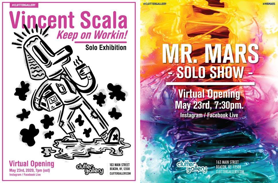 Mars, SpankyStokes, Vincent Scala, Art Show, Clutter, Custom Vinyl, Illustration, Vincent Scala & Mr Mars Solo shows opening virtually from CLUTTER