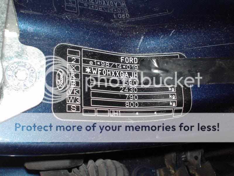 1996 Ford mondeo paint codes