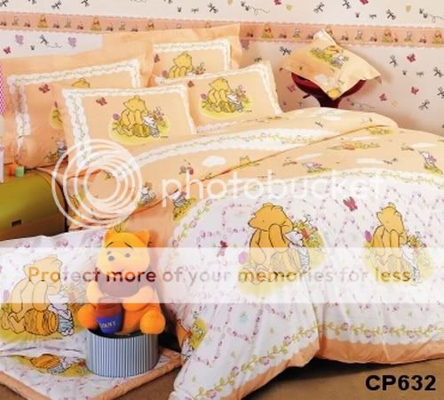 New Cute Unique Disneys Classic Pooh 5pc Full Bedding Set