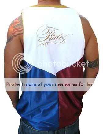 Back PinoyPrideShirts Logo with 3 stars and the Sun dotting the  i