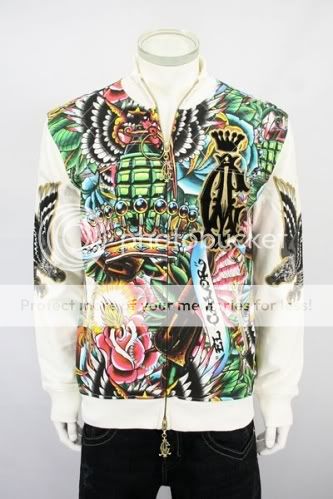 CHRISTIAN AUDIGIER CA Collage Track Jacket Hoodie CREAM  